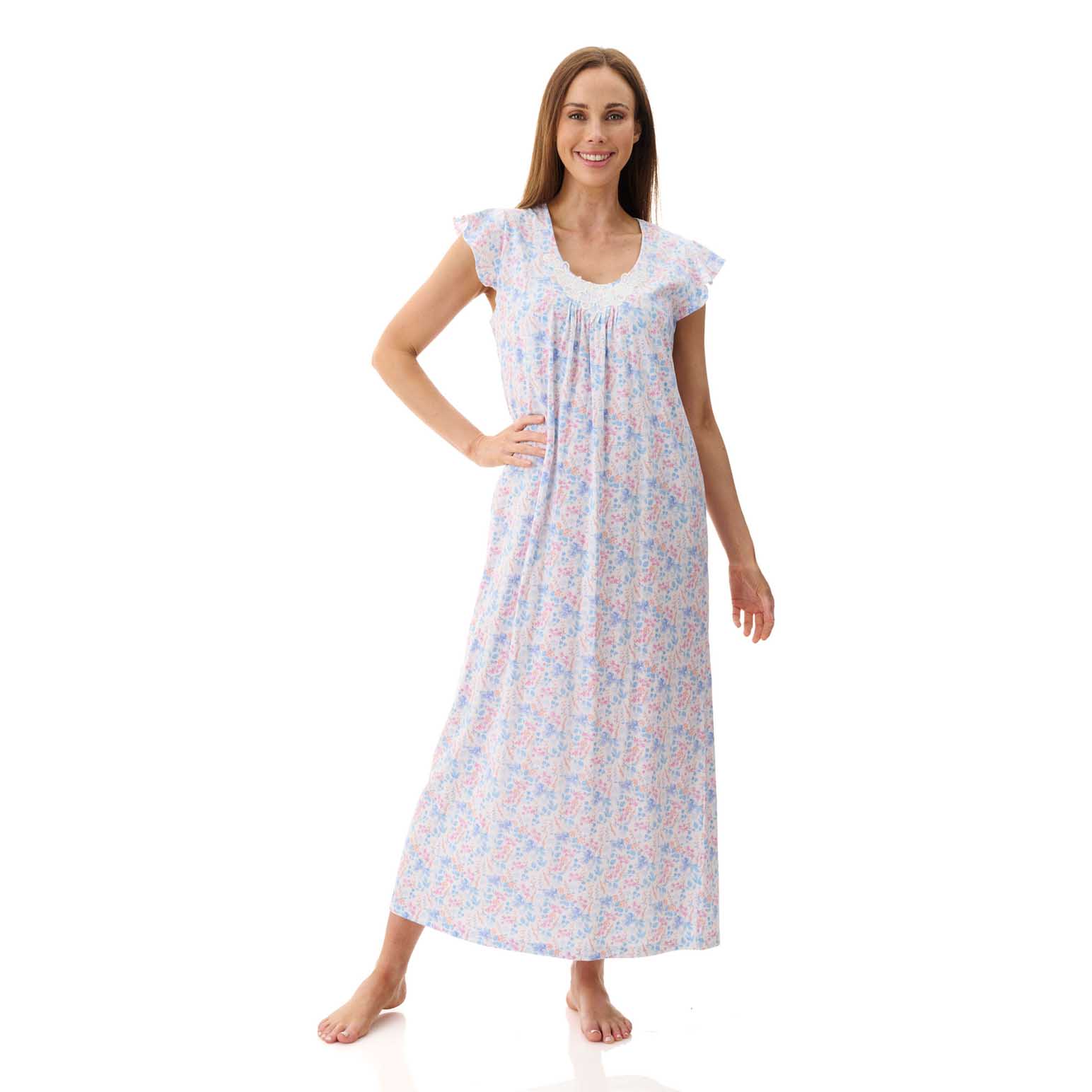 Givoni Penny Flutter Sleeve Long Nightie